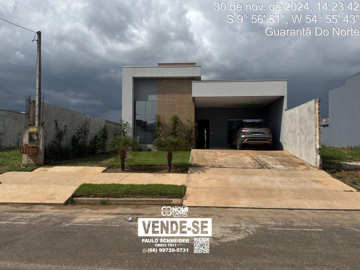 Linda Casa a Venda com Energia Solar  em área nobre de Guarantã do Norte-MT