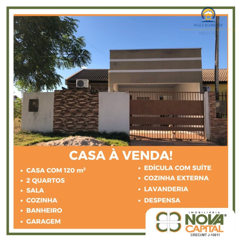 Casa com 3 quartos, 200m², à venda em Guarantã do Norte, jardim industrial